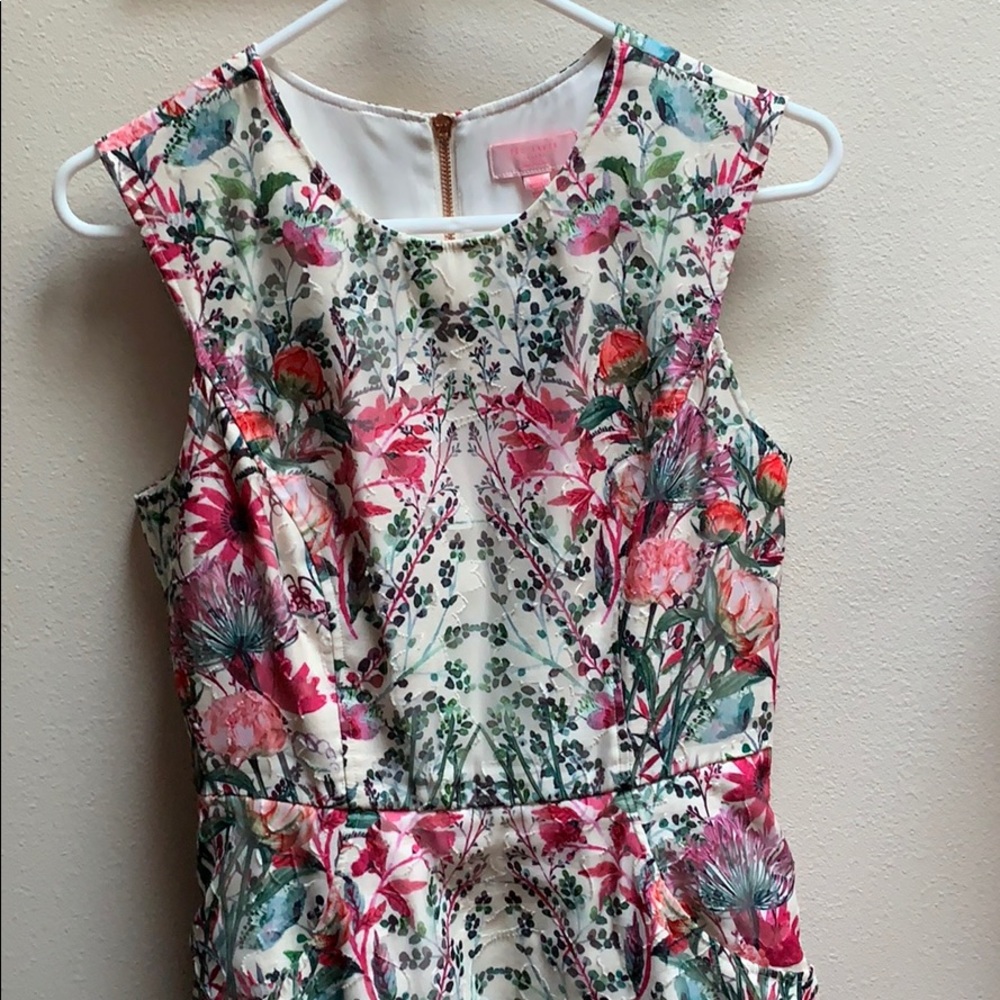 Ted Baker floral A-line dress
